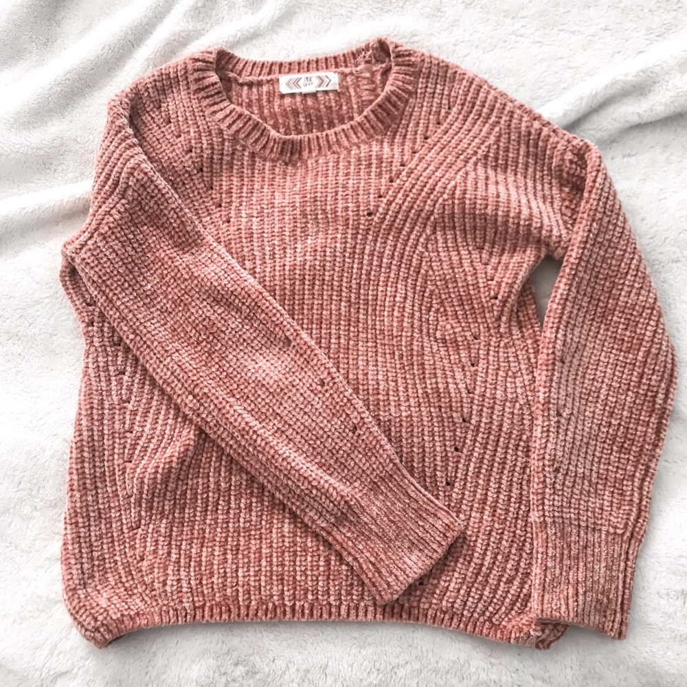pink rose sweater